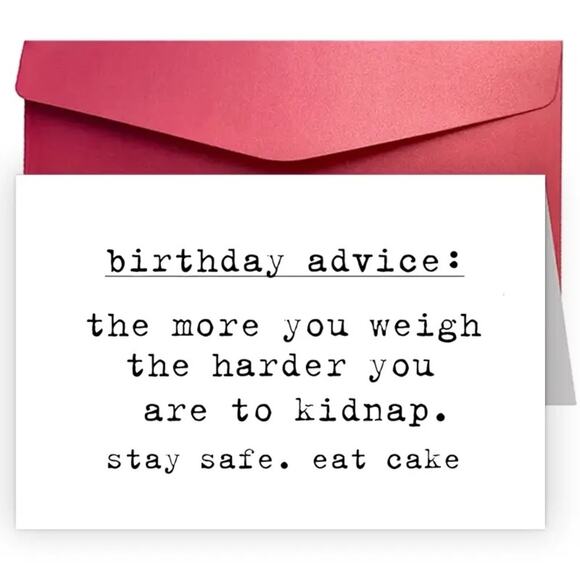 Birthday Card, Funny - 5" x 7" - Picture 1 of 5
